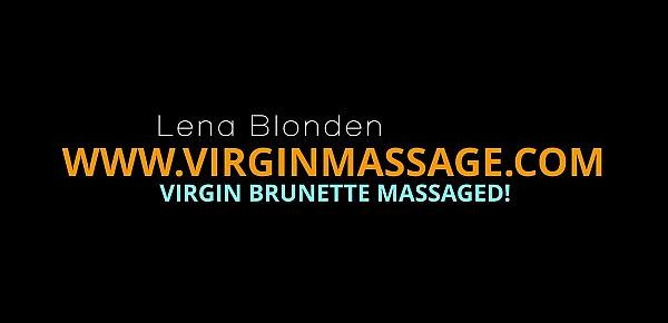  Russian teen Lena Blonden gets her virgin pussy massaged